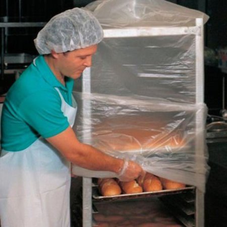 LK PACKAGING Bun Pan Rack Covers, 52"W x 80"L, .6 Mil, Clear, 50/Pack BPRC12F5280